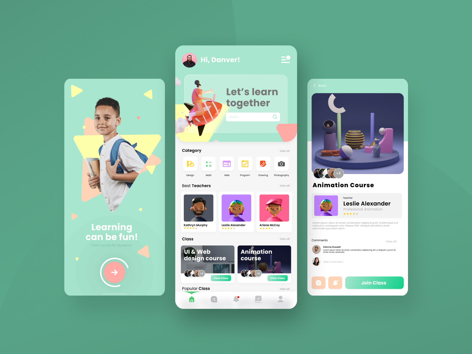 Learning - Mobile App by DesignByPebri on Dribbble