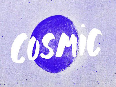 cosmic atlanta cosmic hand drawn letters space type