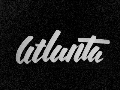 atl atl atlanta brush pen script tombow typography