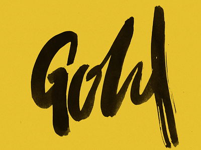 gold atl atlanta brush brushscript layers letters type typography