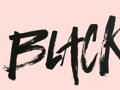 black letters pentel typography