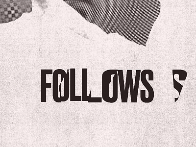 follows atlanta design distorted layers letters poster typography