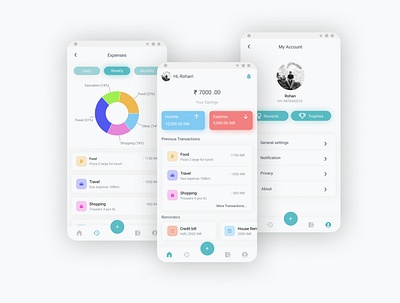 Money Manager App android app android app design android design design minimalism mobile app mobile app design money manager ui uiux uxdesign uxui visual design