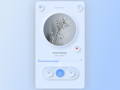Neumorphic minimalism android app android app design android design minimalism minimalist minimalistic music app music player app music player ui neumorphic neumorphic design neumorphism neumorphism ui uidesign uiux ux uxdesign uxui