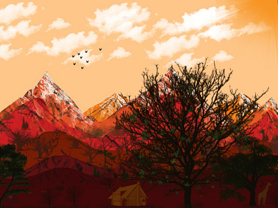 I will draw stunning landscape photoshop illustrations .