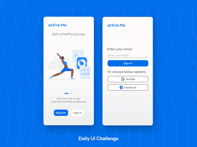 Daily UI 01 - Sign Up Page app dailyui design design challenge fitness illustration sign up ui ux
