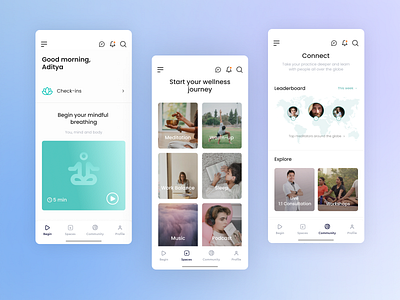 Wellness App concept app consultation design design challenge fitness health meditation ui wellness