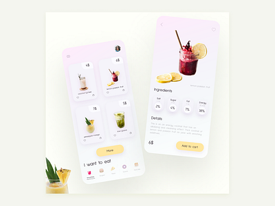 Concept for an app "Healthy food"