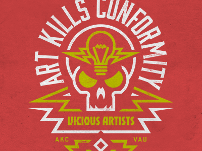 Art Kills Conformity apparel art artists bolts conformity council design graphic kills merch skull t shirt tee thread vicious