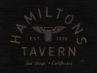 Hamiltons Tavern apparel bar brush design graphic merch pub tavern tee vintage