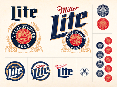 Miller Lite Concept beer branding graphics lite logo miller retro