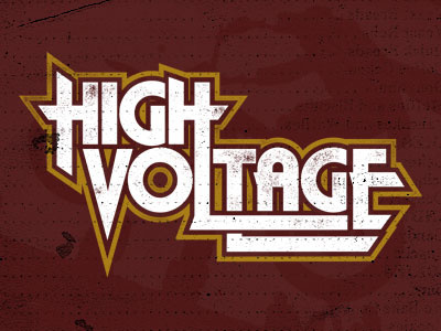 More Voltage badass bold high logo merch type voltage