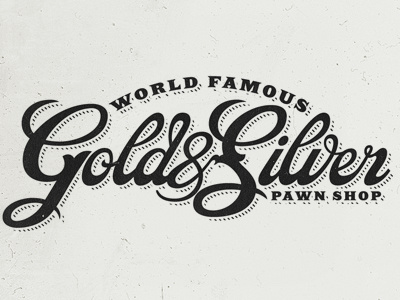 Gold & Silver gold pawn shop script silver typography