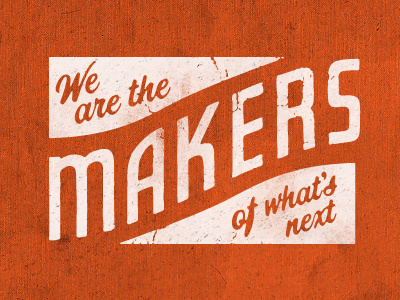 We Are The Makers logos typography vintage wmc