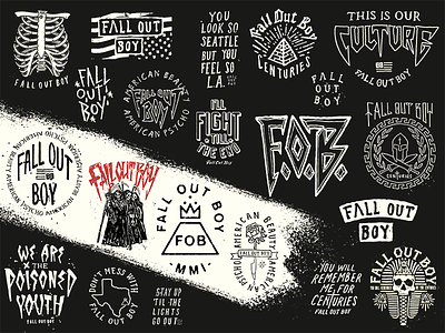 Fall Out Collection apparel fall out boy graphic hand hand drawn lettering logo logotype merch music punk tee