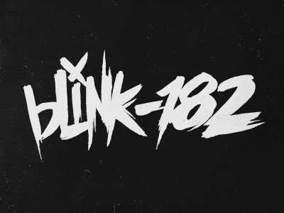 Blink Scratch 182 blink handdrawn logo scratch typography