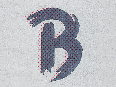 Brush Battle: B b brush halftone lettering paint watercolor