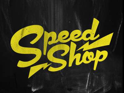 Speed Shop bolts fast garage logo logotype motorcycle speed