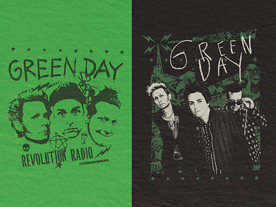 Green Day Revolution band collage day green merch mess photo punk