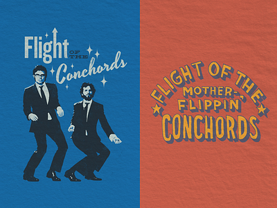 Mother-flippin' conchords design flight hand drawn jazz merch motherflippin retro vintage