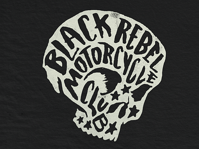BRMC Fill Skull black brmc club drawn merch motorcycle rebel rock skull vintage