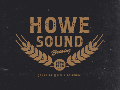 Howe Sound apparel beer brewing emblem howe logo sound wheat
