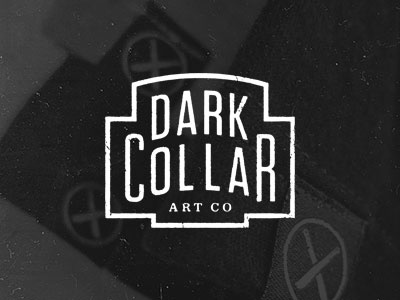 Dark Collar Art Co. art brandon co collar dark icon letterhead logo retro rike solid stamp typography utility vintage