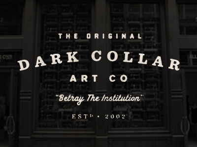 Classic Dark Collar artisan collar dark heritage letterhead logo masthead old typography vintage