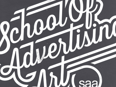 SAA Lettering advertising art dayton lettering logo logotype ohio saa school script typography