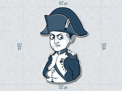 Sticker "Napoleon" angry brand comics consept design emotion icons logos ok smile stickers telegrams