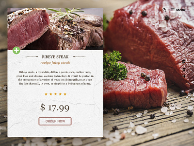 Meat Store Website app food meat menu order shop site store ui ux web widget