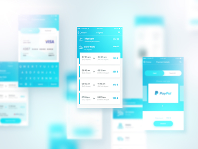 Concept for Skyscanner air app blue card concept flight ios skyscanner ticket travel uidesign uxdesign