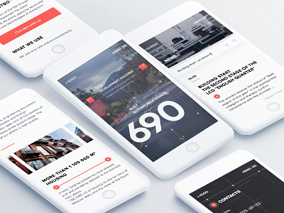 Design concept for the adaptive website concept content view fullscreen interaction interactions ios material design development simple clean interface ui ux web