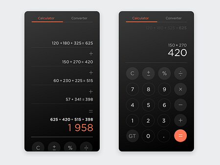 Concept Calculator by Leonid Árestov on Dribbble