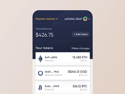 OnGrid Systems WAT crypto wallet - Transition after effects animation app bank clean concept interaction motion transition ui ux wallet