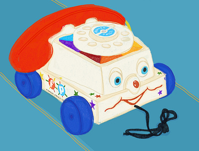 Fisher-Price doodle illustration phone toys