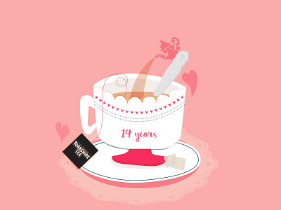 Tea for two illustration tea teacup yorkshiretea