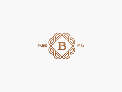 B monogram b brand clothes identity logo luxury paris