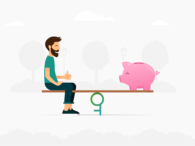 Equality Money Illustration illustration insurance online payment service webdesign