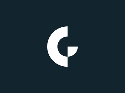 G mark g letter logo round tech