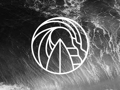 Symbol for a new surf project brand logo logotype surf symbol vector
