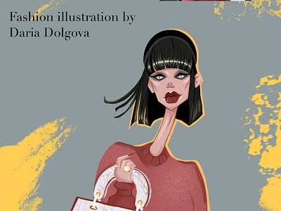 Dior. Fashion illustration. character design fashion girl illustration illustrator