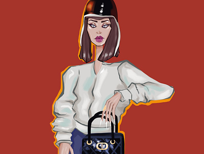 Dior. Fashion illustration. character design fashion girl illustration illustrator person