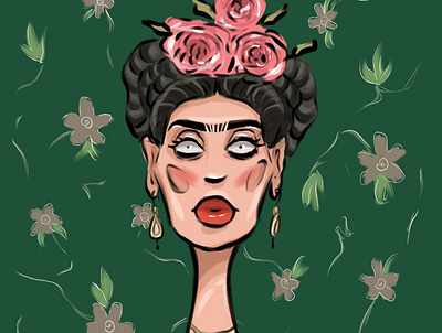 Frida Kalo character design fashion girl illustration illustrator person