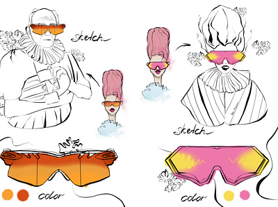 Fashion glasses. Design. character design fashion girl glasses illustration illustrator logo person