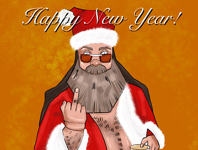 Angry Santa Claus character christmas illustration illustrator person