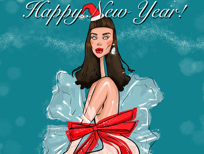 Happy New Year! character design fashion girl illustration illustrator person