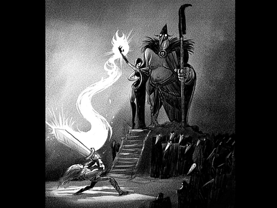 Scorceress: Illustrated Book bw illustration