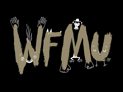 WFMU characters illustration tshirt design