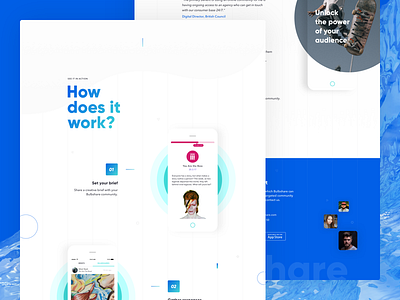 App one pager clean gradient grid layout one pager sketch texture ui design